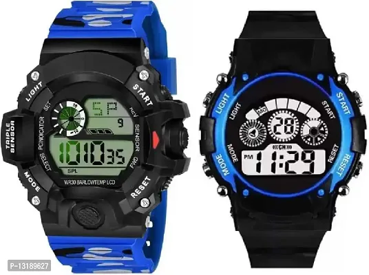 DKEROAD Digital Silicone Blue Strap Watch for Boys | Casual-Party-Wedding-Formal-Sports | - Model26