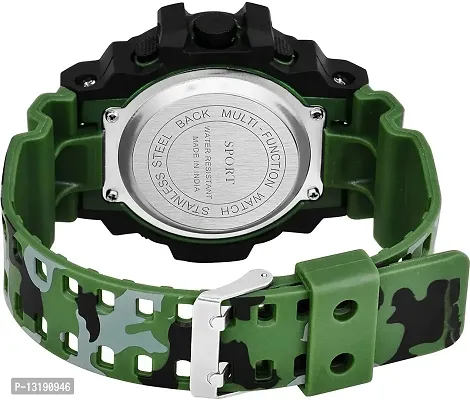 DKEROAD Digital Silicone Green-Black Strap Watch for Boys | Sports | - Model43-thumb2