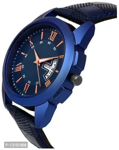 DKEROAD Analog Synthetic Leather Blue Strap Watch for Boys & Girls | Casual-Party-Wedding-Formal-Sports | - Model702-thumb2