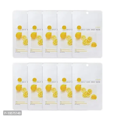 [Pack of 10] EUNYUL Daily Care Facial Sheet Mask Pack Vitamin x 10ea Korean Skincare Hydrating  Nourishing  Natural Ingredients for All Skin Types-thumb0