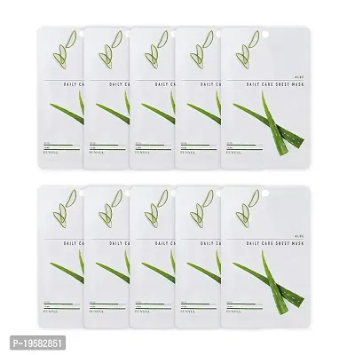 [Pack of 10] EUNYUL Daily Care Facial Sheet Mask Pack ALOEx10pcs Korean Skincare Hydrating  Nourishing  Natural Ingredients for All Skin Types