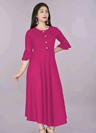 Stylish Rayon Full Length Kurti For Women