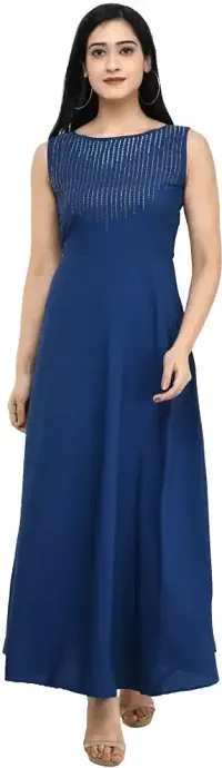 Women's Emblished Sleevless Maxi Dress