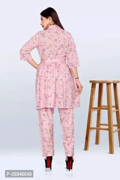 Reliable Printed Rayon Short Kurta with Pant Set For Women-thumb2