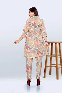 Reliable Printed Rayon Slub Short Kurta with Pant Set For Women-thumb1