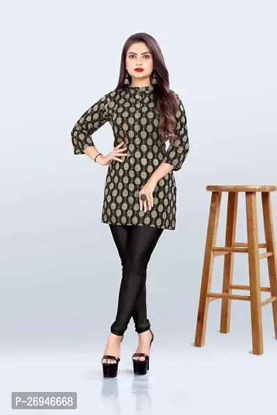 Reliable Printed Rayon Short Kurta For Women