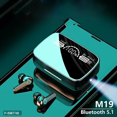 M19 Tws Bluetooth 5 0 Wireless Earbuds Touch Waterproof Ip7X Led Digital Display Bluetooth Headset-thumb1