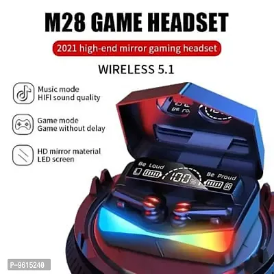 M28 New Earbuds Bluetooth Gaming Headset  (Black, True Wireless)