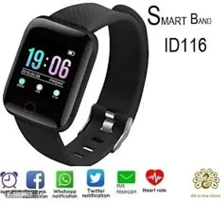 Id116 Sedentary Reminder Smartwatch Black Strap Free Size