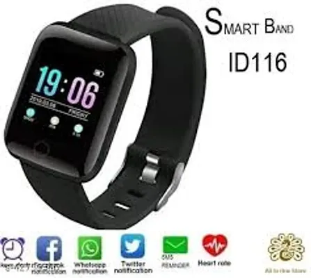 ID116 sedentary reminder smartwatch Smartwatch  (Black Strap, Free size)