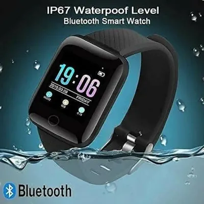 a ID116 latest fit bracelet Smartwatch  (Black Strap, free size)