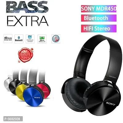 Extra Bass Mdr Xb450Ap Headphones With Microphone And Volume Control Ultra Deep Bass Adjustable Lightweight Headset-thumb0