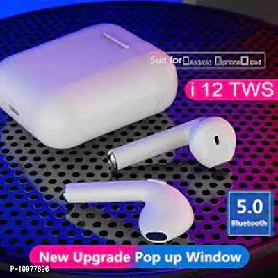 i12 tws Bluetooth Headset  (white, In the Ear) Compatible with Xiaomi, Lenovo, Apple, Oneplus, Redmi, Mi, Mivi, Dizo, Samsung, Sony, Gionee, Oppo, Boult, Vivo, Boat, Realme, Jbl, Noise, Ubon, Aroma,
