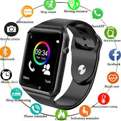 T 500 Touchscreen Cut Receive Calling Smart Watch With Multiple Functions Smartwatch Black Strap Standard
