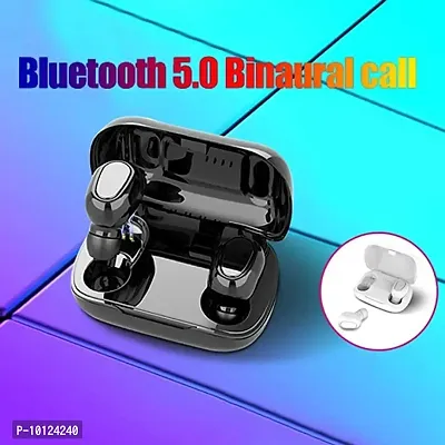 Earbuds L21 Bluetooth Wireless Headphones Sports Earpods q5 Bluetooth Headset  (Black, True Wireless)-thumb0