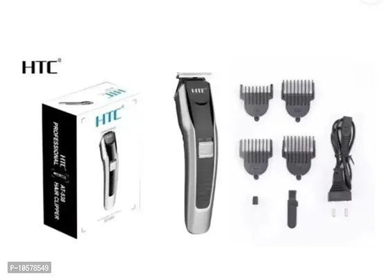 HTC AT-538 PROFESSIONAL HAIR TRIMMER WITH 3 CORDS (BLACK  SILVER)