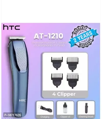 HTC AT-1210 Rechargable Trimmer for Men / Baal Katne Wali Machine Professional Beard Trimmer for Man Runtime 100 min Trimmer for Men  Women (Blue)-thumb0