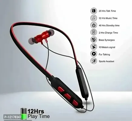 B11 Truly Wireless Bluetooth On Ear Neckband Earphone With Mic Bluetooth Headset Red In The Ear-thumb0