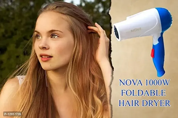 NOVA NV-1290 1000W Foldable Hair Dryer for Women Professional Electric Foldable Hair Dryer With 2 Speed Control