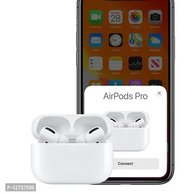 Airpod Pro With Wireless Charging Case Active Noise Cancellation Wireless Mobile Bluetooth 20 Hours Battery Backup Compatible With Android Ios Devices White True Wireless Bluetooth Headphone-thumb0