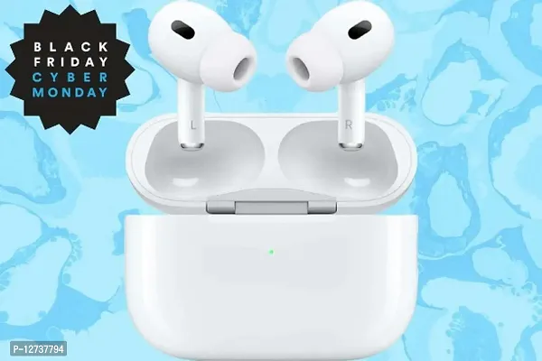 Airpods Pro With Wireless Charging Case Active noise cancellation enabled Bluetooth Headset (White, True Wireless)-thumb0