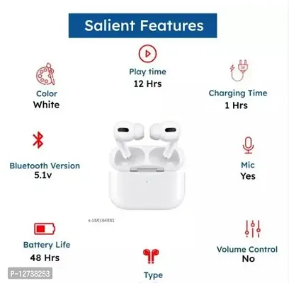 Airpods Pro Bluetooth Truly Wireless In Ear Earbuds With Mic Both Side Buds With Calling Enabled White Bluetooth Headphones Earphones