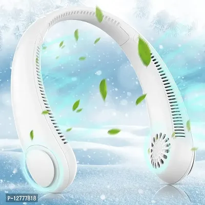 The Portable Neck Fan From Popular Earphone Design, 4000mAh Leafless Neck Fan Perfect For Personal Fan,with Features,Like USB Mini Fan, Ultra-Quiet, Battery Powered Fan, Suitable For Outdoor Sports-thumb0