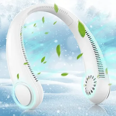 The Portable Neck Fan From Popular Earphone Design, 4000mAh Leafless Neck Fan Perfect For Personal Fan,with Features,Like USB Mini Fan, Ultra-Quiet, Battery Powered Fan, Suitable For Outdoor Sports