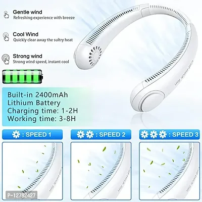 NC Mini Neck Fan Portable vaneless Fan Rechargeable Ceiling Fan air Cooler Cooling Wearable Neck Fan-thumb0