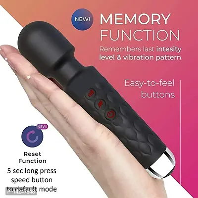 Handheld Silicon Wireless Personal Body Massager With More Than 25 Vibration Mode | Wand Massager for Woman and Men, Corded Electric, Full Body Massager (Pack of 1) (MultiColour)-thumb0