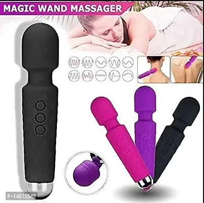 Rechargeable Body Massager for Women and Men / Handheld Waterproof Vibrate Wand Massage Machine with 20 Vibration Modes - 8 Speeds-thumb0