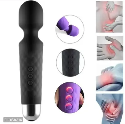 Rechargeable Personal Body Wand Cordless Eva Massager Machine with 28 Vibration Modes and Water Resistant for Pain Relief