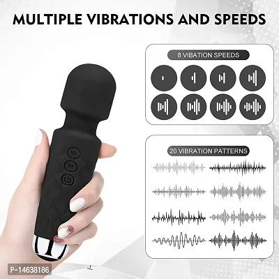 Personal Body Massager - Quiet, Waterproof, Powerful, Wireless, Rechargeable Travel Massager - 20 Vibration Patterns  8 Speeds - Full Body Relaxation and Muscle Tension Relief