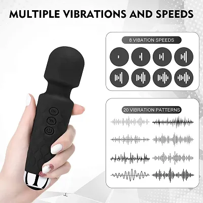 Personal Body Massager - Quiet, Waterproof, Powerful, Wireless, Rechargeable Travel Massager - 20 Vibration Patterns  8 Speeds - Full Body Relaxation and Muscle Tension Relief