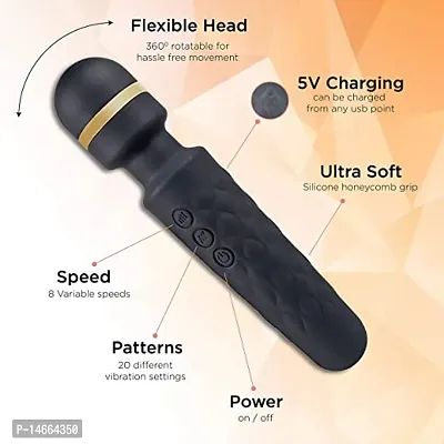 ersonal Electric Wand Massager - 20 Patterns  8 Speeds - Strong Magic Vibration  Back Massage - Men  Women - Perfect for Tension Relief, Muscle, Soreness, Recovery-thumb0