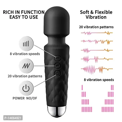 Mini Back Massager, Rechargeable Waterproof Cordless Back Wand Massager for Neck Shoulder Back Body Massage Sports Recovery Muscle Aches-thumb0