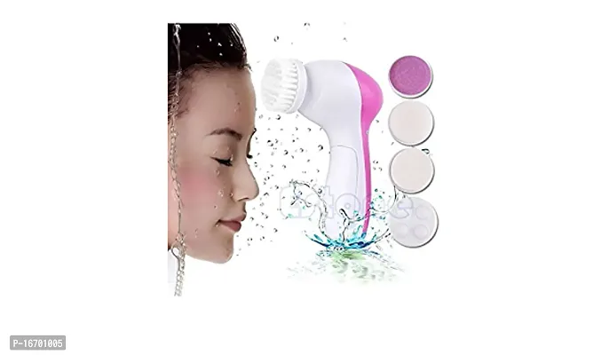 5 in 1 Portable Electric Facial Cleaner Multifunction Massager, Face Massage Machine For Face, Facial Machine, Beauty Massager, Facial Massager For Women-thumb0