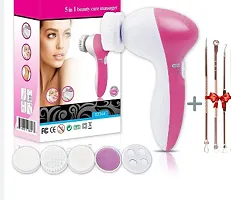 5 in 1 Portable Electric Facial Cleaner Multifunction Massager, Face Massage Machine For Face, Facial Machine, Beauty Massager, Facial Massager For Women-thumb2