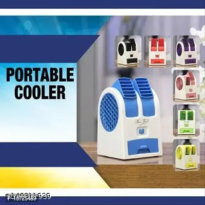 Mini AC USB Battery Operated Air Conditioner Mini Water Air Cooler Cooling Fan Blade Less Duel Blower with Ice Chamber Perfect for Desk,Office,Study,Library,Room,Home,car,Outdoo-thumb0