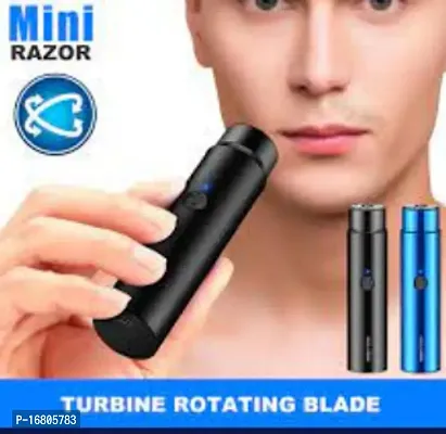 Mini Portable Electric Shaver for Men and Women Portable Electric Shaver Washable USB Beard Shaver and Trimmer for face, under Arms Shaving Wet and Dry Use. Pain Less Hair Remover-thumb0