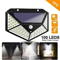 100 LED Solar Security Lightfor Garden, Outdoor, Deck Garage Lamp with Motion Sensor Solar Waterproof Wall Light Solar Powered Light with 3 Modes-thumb2