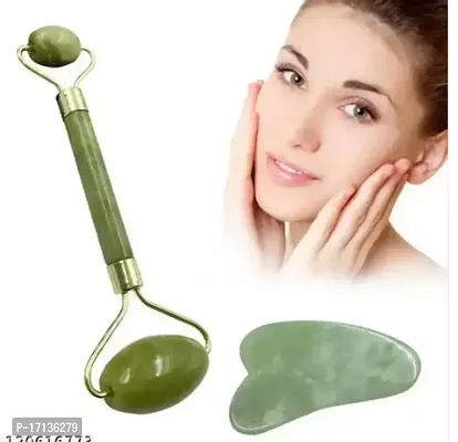 Natural Jade Face Roller/Anti Aging Jade Stone Massager for Face  Eye Massage - Make Your Face Skin Smoother and Looks Younger