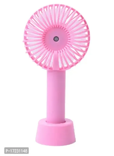 Fan USB Rechargeable Built-in Battery Operated Summer Cooling Desktop Fan with Standing Holder Handy Base Home Office Outdoor Travel, Multicolor (USB Handy Fan-thumb3