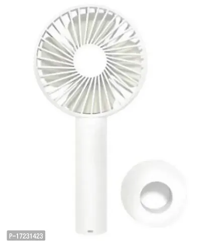 Fan USB Rechargeable Built-in Battery Operated Summer Cooling Desktop Fan with Standing Holder Handy Base Home Office Outdoor Travel, Multicolor (USB Handy Fan-thumb3