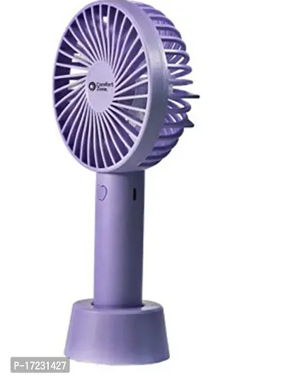 Fan USB Rechargeable Built-in Battery Operated Summer Cooling Desktop Fan with Standing Holder Handy Base Home Office Outdoor Travel, Multicolor (USB Handy Fan-thumb0