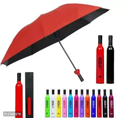 Stylish Umbrella Folding Plastic Wine Bottle Deco Umbrella Multicolor-thumb2