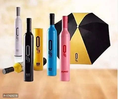 Stylish Umbrella Folding Plastic Wine Bottle Deco Umbrella Multicolor-thumb3