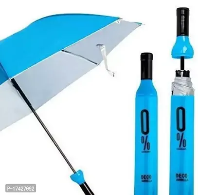 Bottle Shape Mini Compact Foldable Umbrella with Plastic Case Umbrella Umbrella  (Purple, Pink, Yellow, Black, Blue)-thumb0