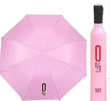 Bottle Shape Mini Compact Foldable Umbrella with Plastic Case Umbrella Umbrella  (Purple, Pink, Yellow, Black, Blue)-thumb1