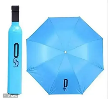 Bottle Shape Mini Compact Foldable Umbrella with Plastic Case Umbrella Umbrella  (Purple, Pink, Yellow, Black, Blue)-thumb3